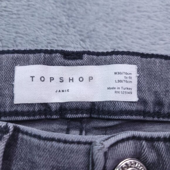 Topshop Jamie Womens Skinny Jeans 2 Pairs 28 Ankle Stretch High Rise - Picture 6 of 9